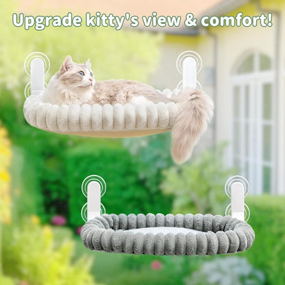 Luxury Window-Mounted Cat Hammock – Cozy Suction Cup Perch for Sunbathing & Lounging
