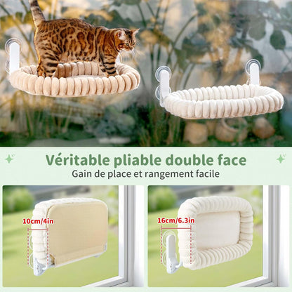 Luxury Window-Mounted Cat Hammock – Cozy Suction Cup Perch for Sunbathing & Lounging