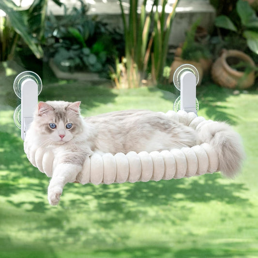 Luxury Window-Mounted Cat Hammock – Cozy Suction Cup Perch for Sunbathing & Lounging